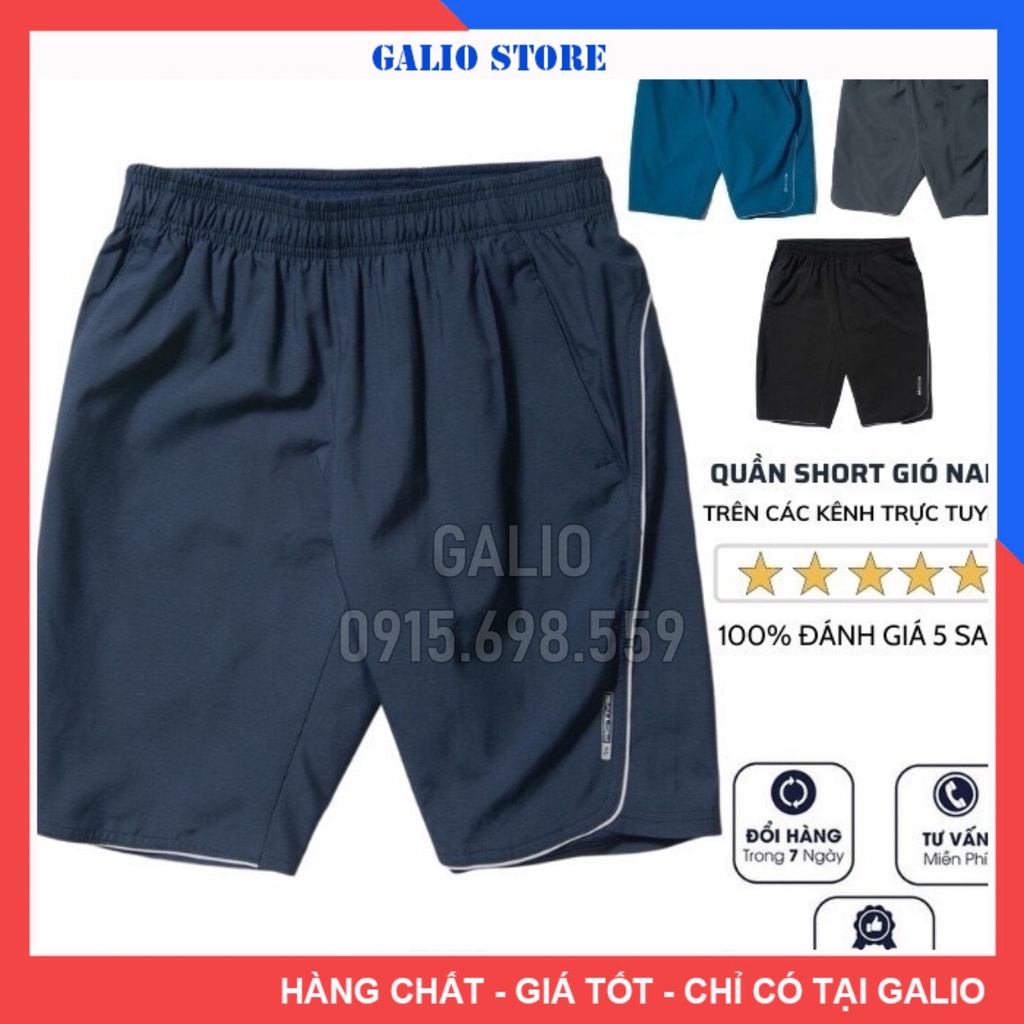Quần Đùi Nam 5S Active Vải Gió Cao Cấp Co Giãn Nhẹ Mát Thể Thao Hay Mặc Nhà - Galio