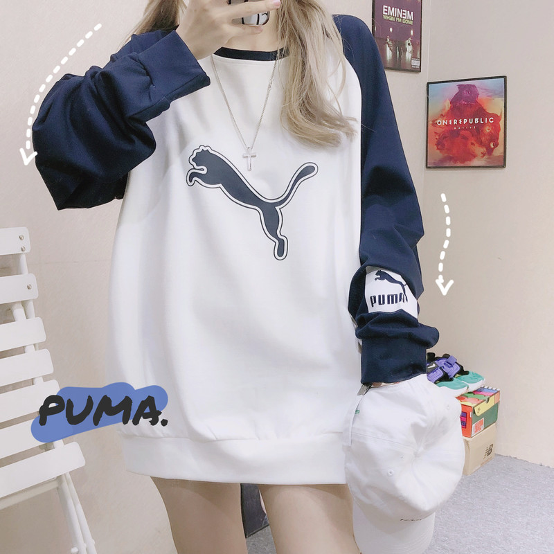 Áo Sweater Puma Tay Dài Cổ Tròn Thời Trang 2021 Cho Nam Nữ