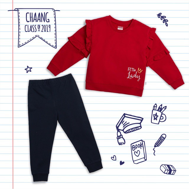 Bộ nỉ dài tay bé gái