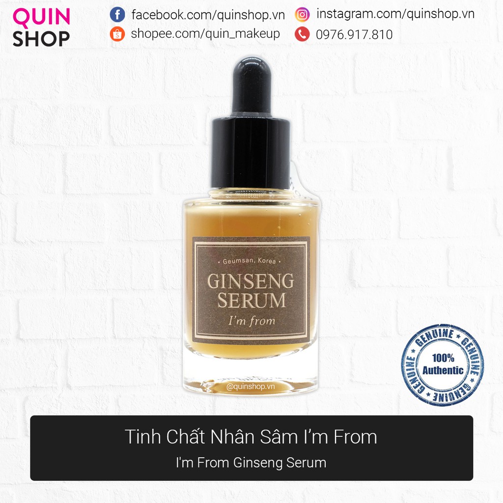 [Quinshop.vn] Tinh Chất Nhân Sâm I'm From Ginseng Serum
