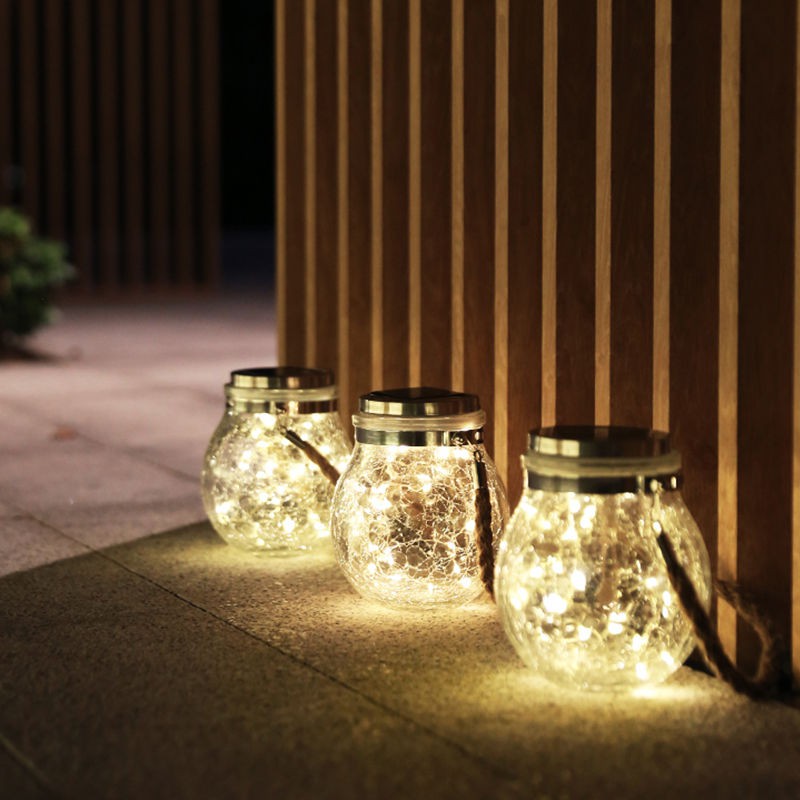Đèn LED hình quả cầu ngoài trời trang trí sân vườn, treo cây lung linh sử dụng Năng lượng mặt trời Solar