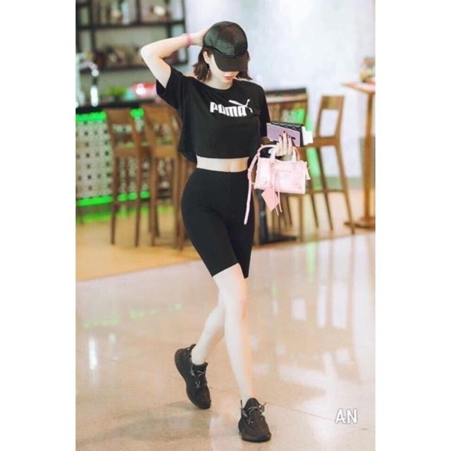 Quần legging nữ đùi lửng 4 túi