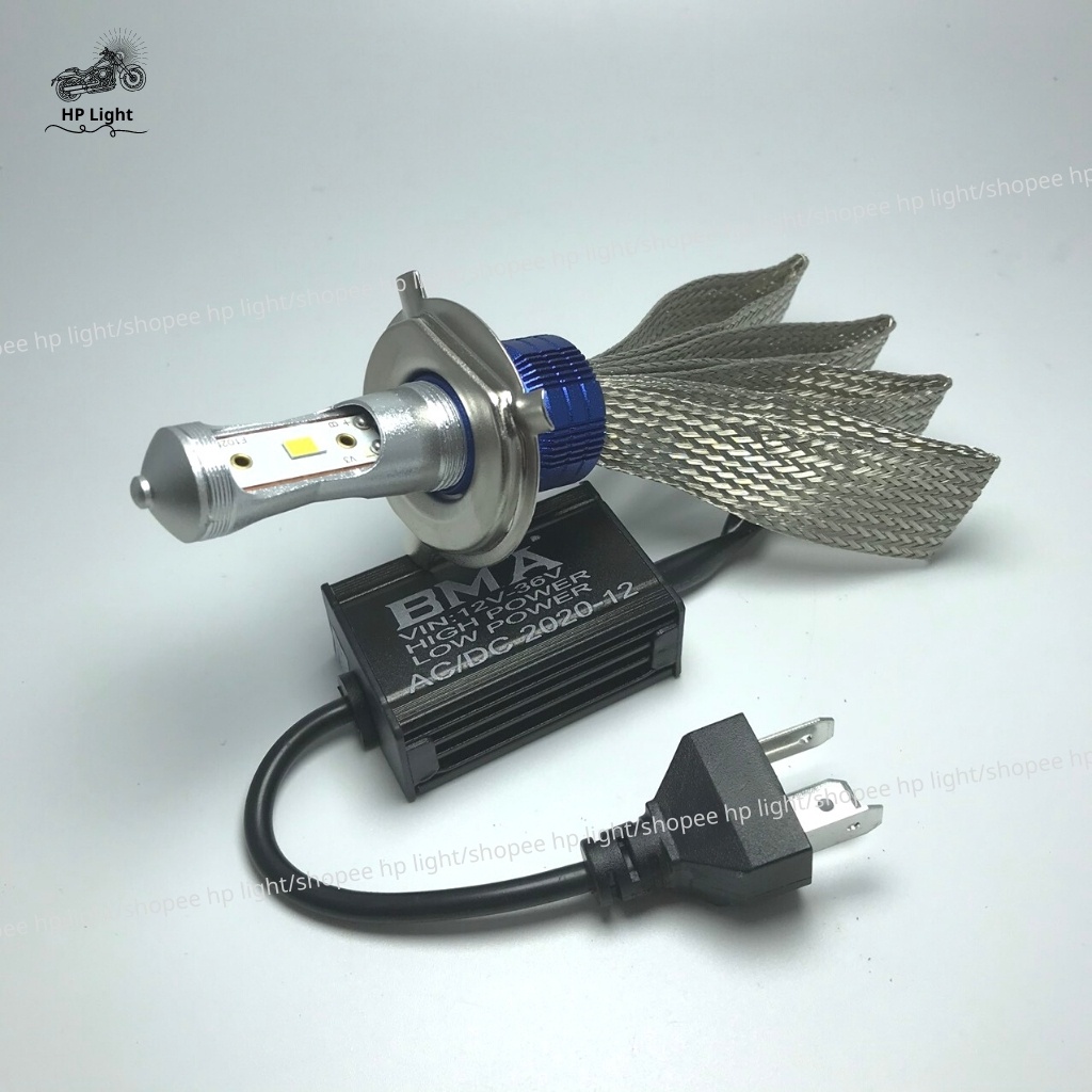 Đèn Led Xe Máy H4 Siêu Sáng 2 Tim Xe Wave Và Nhiều Dòng Xe Khác Ánh Sáng Gom Pha Led BMA HPLIGHT F7