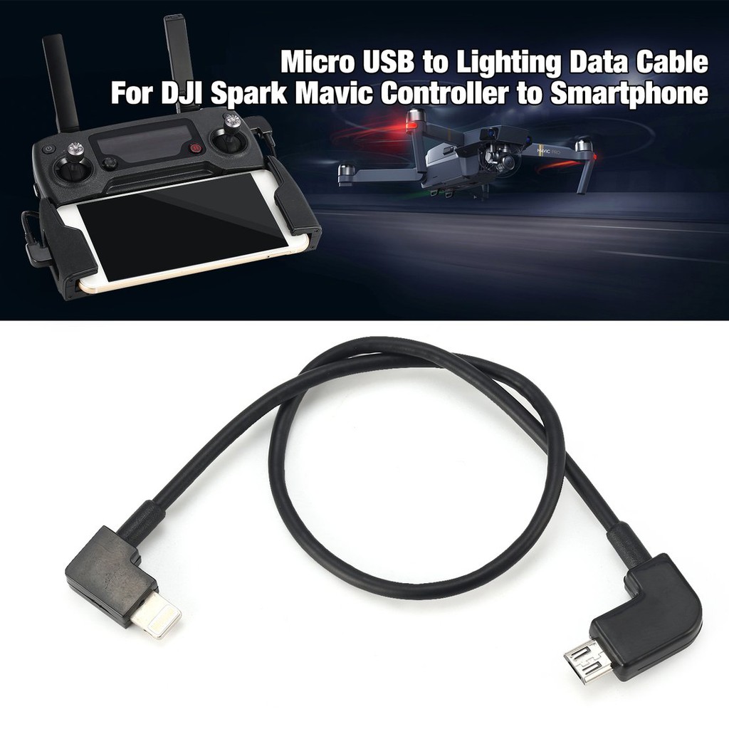 Cáp dữ liệu cổng Micro USB sang Lighting bộ điều khiển DJI Spark Mavic sang iPhone