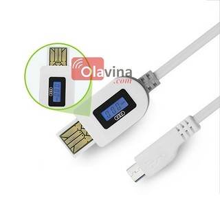 ​Dây sạc android đo thời gian, điện áp, dòng sạc