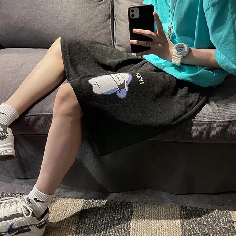 Quần Short Nam Ống Rộng In Họa Tiết Hoạt Hình size M-8XL