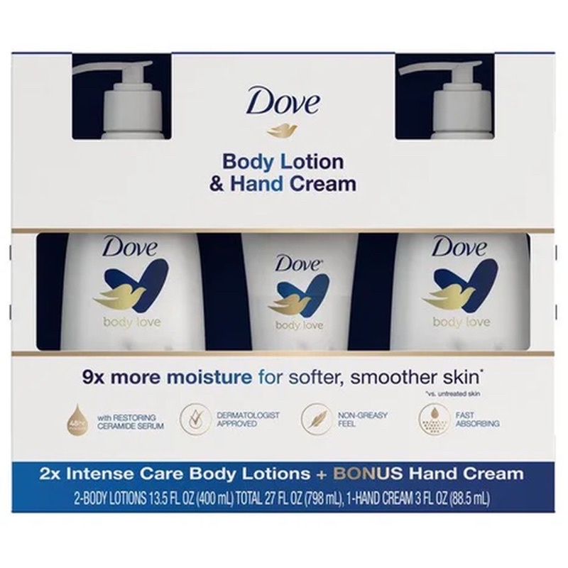 SET KEM DƯỠNG THỂ VÀ KEM DƯỠNG DA TAY DOVE BODY LOTION & HAND CREAM