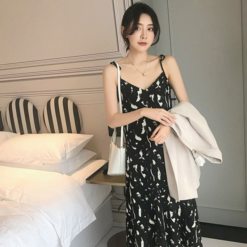 Đầm Chữ A Không Tay In Họa Tiết Xinh Xắn Dành Cho Nữ