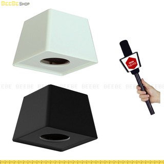 Gá Logo Thương Hiệu Cho Micro Phỏng Vấn - Microphone Flag Box (Hình Thang)