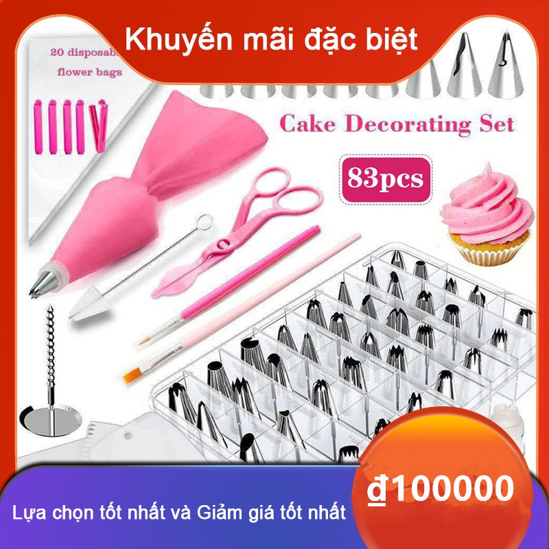 83PC bộ dụng cụ trang trí bánh,làm bánh ngọt Baking Tools