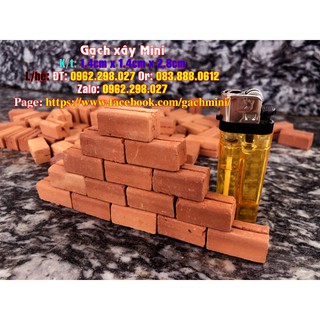 Gạch Mini (Combo 100v gạch xây mini + 100v lát nền mini + 100v ngói lợp mũi cổ min), đồ chơi trẻ em