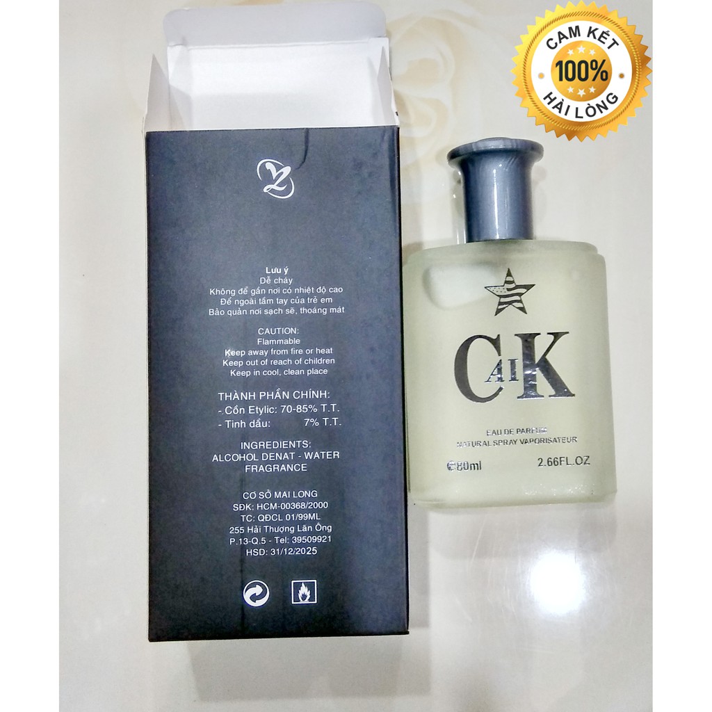 (ĐenTrắng) CaiK _ Nước Hoa Nam Chính Hãng 80 ML | BigBuy360 - bigbuy360.vn