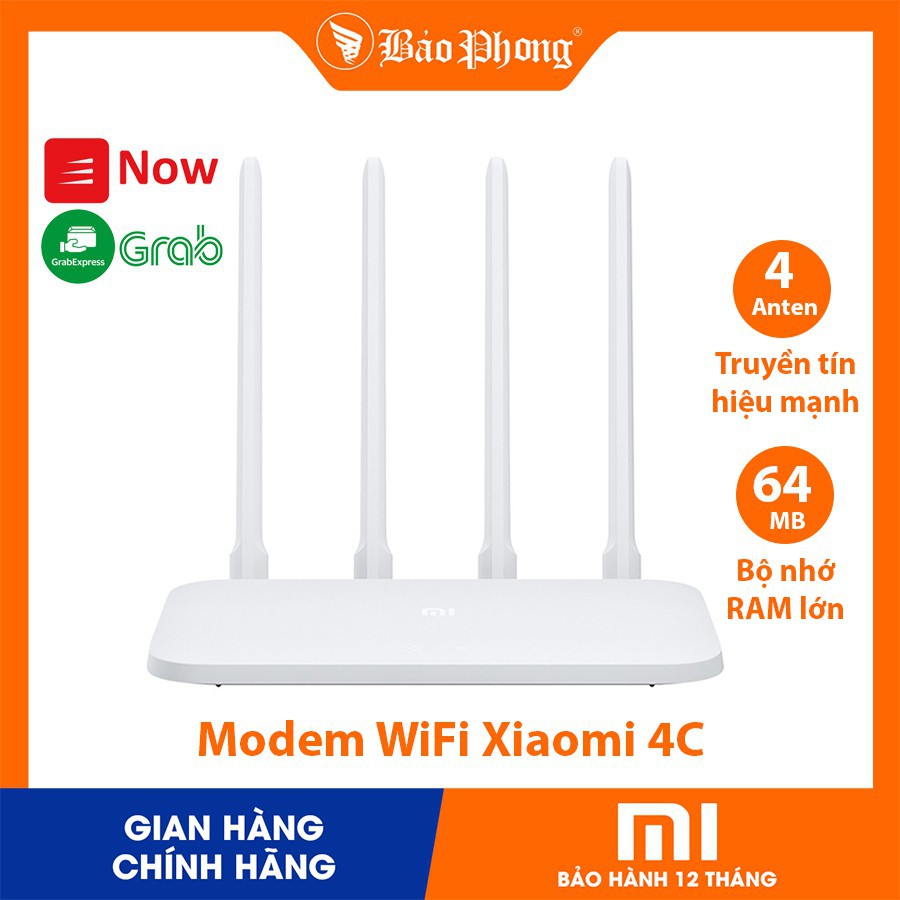 ModeWiFXiaom4C Râu RouteR4C- BH nă- Pháxuyêtườnbảo mậtruyềtíhiệu mạnmạnh interneănten