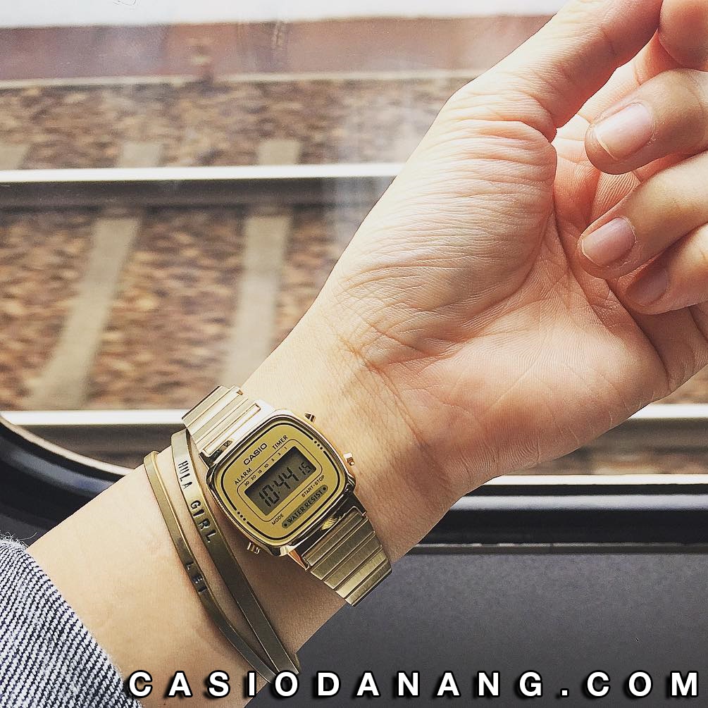Đồng hồ nữ dây kim loại Casio chính hãng Anh Khuê LA670WGA-9DF (24mm)