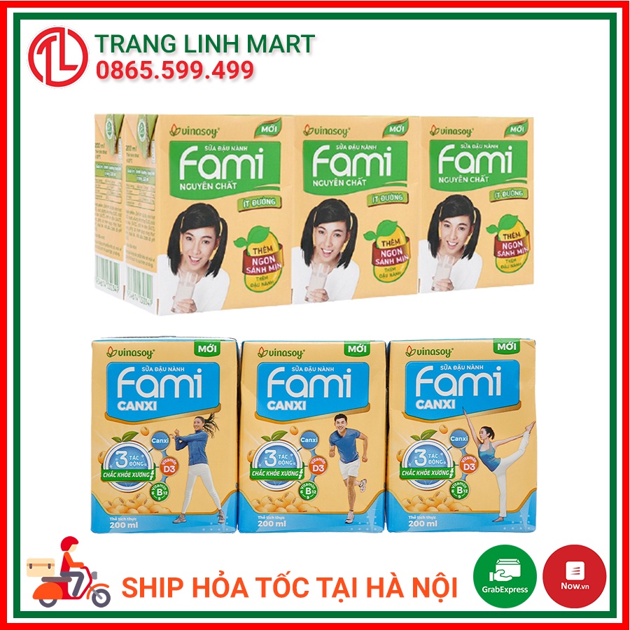 Sữa đậu nành Fami lốc 6 hộp 200ml