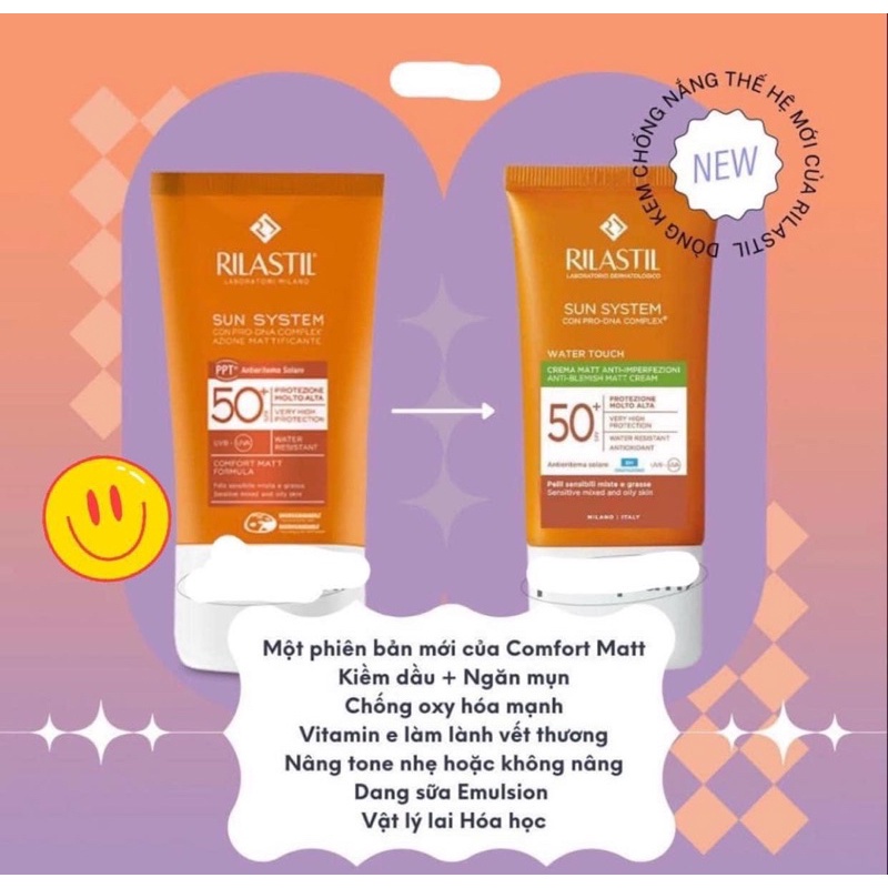 Kem Chống Nắng Rilastil Water Touch Matt Spf50