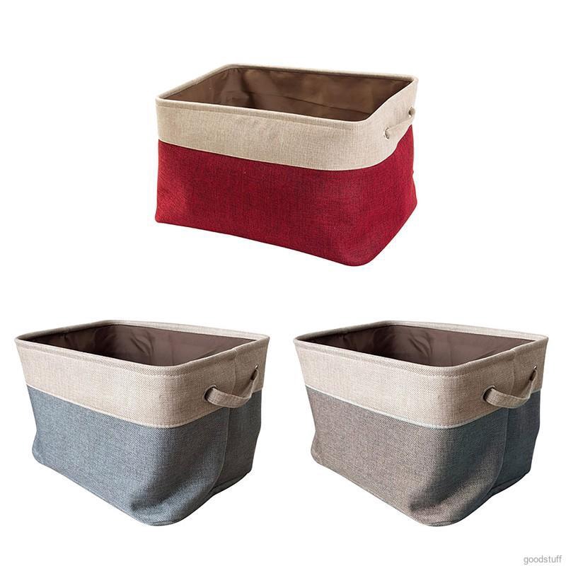 Hộp đựng đồ không nắp bằng vải cotton lanh dùng trên xe ô tô
