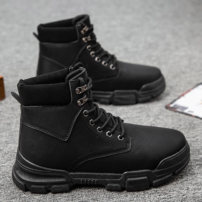 Giày Boot Martin Cổ Cao Thiết Kế Mới Thời Trang Mùa Đông Theo Phong Cách Anh Dành Cho Nam 2021 | BigBuy360 - bigbuy360.vn