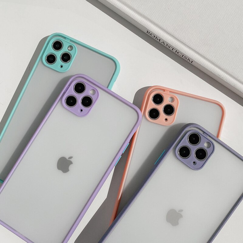 Ốp điện thoại silicon mềm màu kẹo chống sốc cho IPhone Xr Xs Max X Xs SE 11Pro 8 7 6s Plus | BigBuy360 - bigbuy360.vn