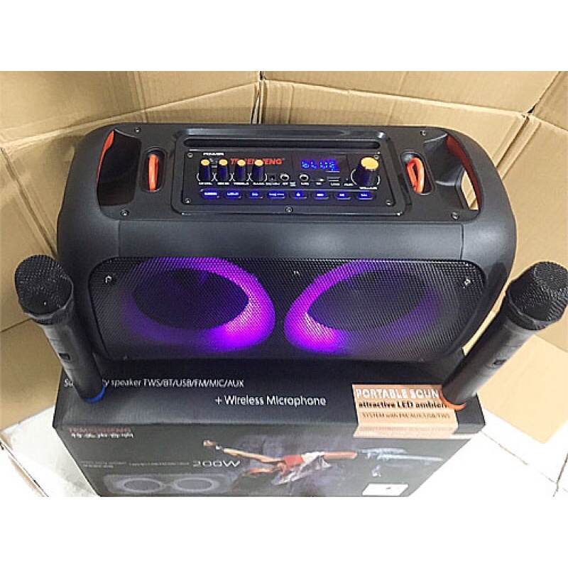 Loa Kéo Karaoke Di Động,Đèn Led Nhấp Nháy,Có Quai Xách Du Lịch Tiện Lợi