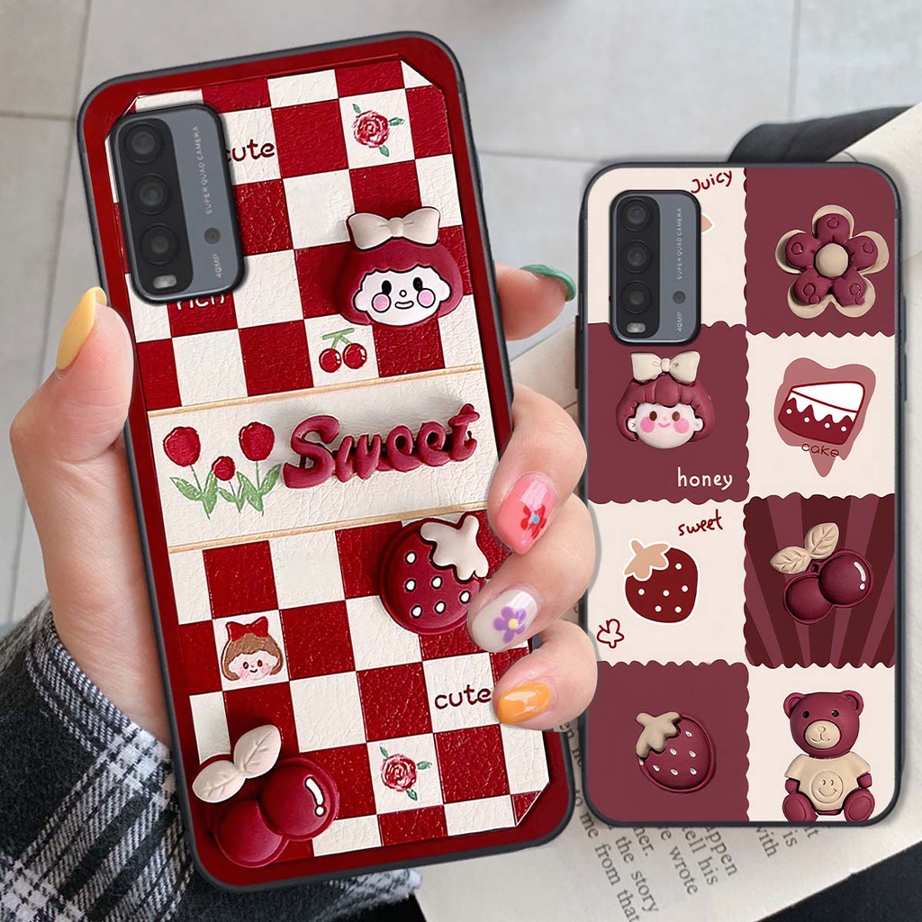 Ốp Xiaomi Redmi 9T in hình trái tim, caro kẹo ngọt đầy cá tính siêu đẹp siêu chất