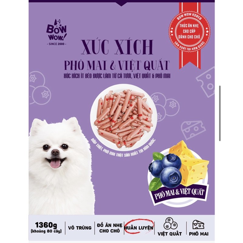 Xúc xích phô mai việt quất Hàn Quốc