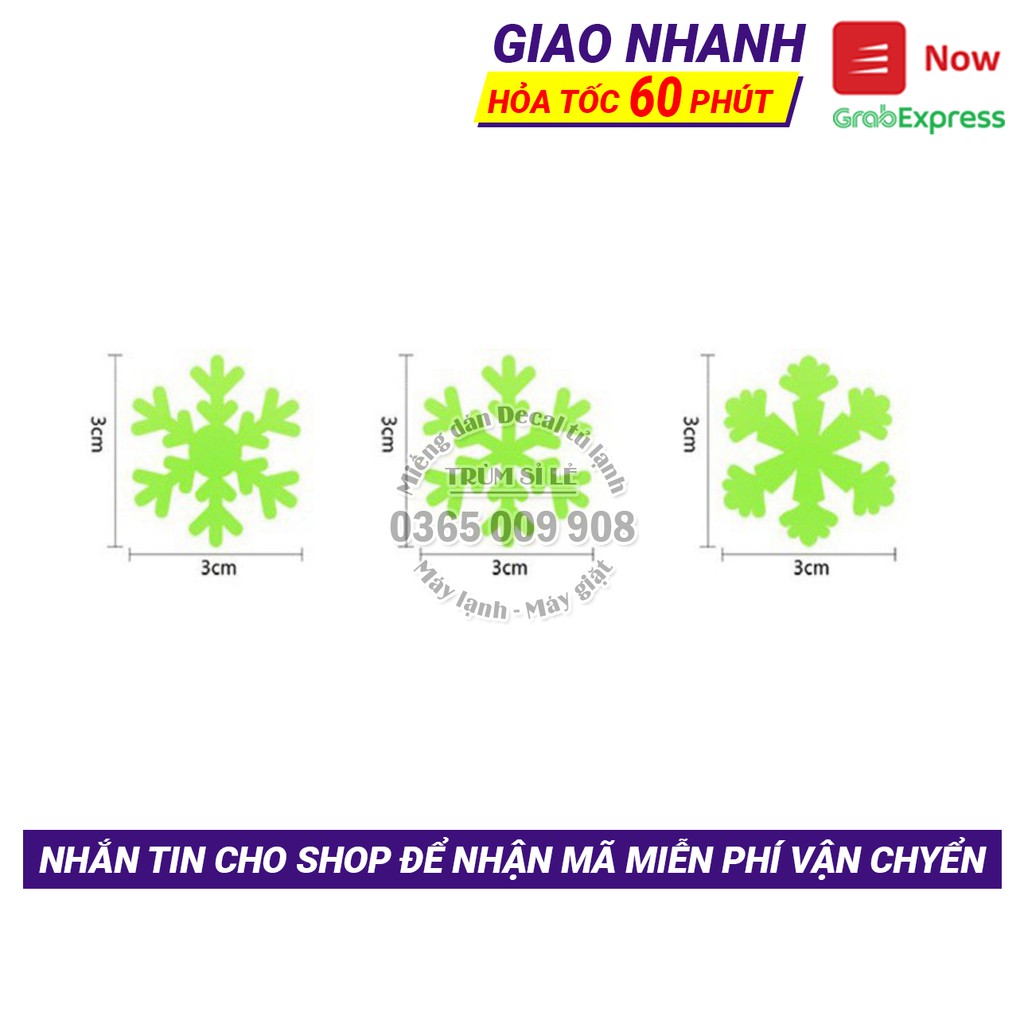 Set 50 bông tuyết trang trí - phát sáng, phù hợp với mọi không gian