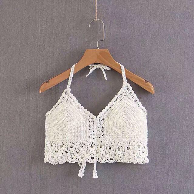 Set biển hot - set 3 món - áo bra vây cá + quần ren hoa hồng