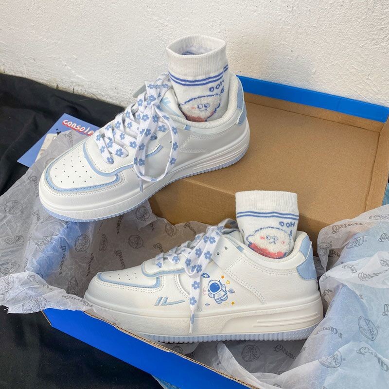 Giày thể thao nữ cổ thấp, giày nữ đế dày thoáng khí, sneaker phi hành gia