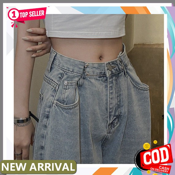 Firs_store / Quần Jean Nữ Ống Rộng Xẻ Tà Phong Cách Hàn Quốc Cổ Điển Hàng Mới (Premium) / Quà Tặng / Quà Tặng Quần Jean Cho Nữ