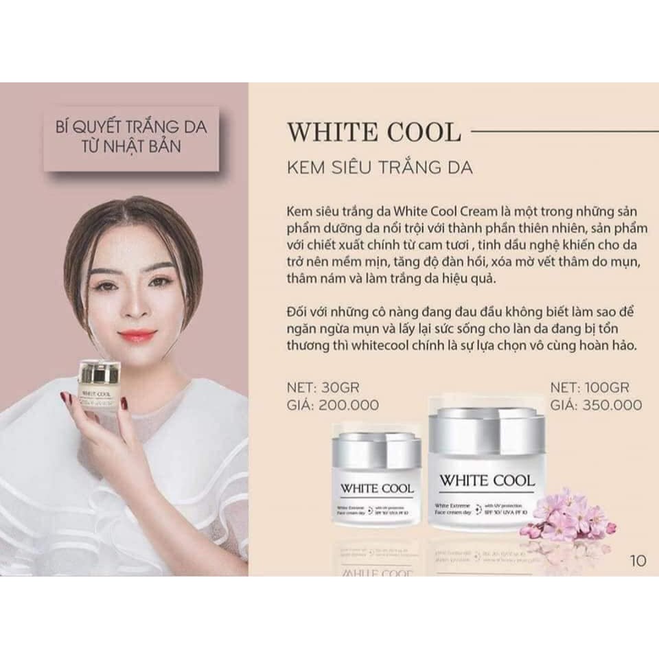 Kem Dưỡng Da Siêu Trắng Giảm Nám Mụn White Cool