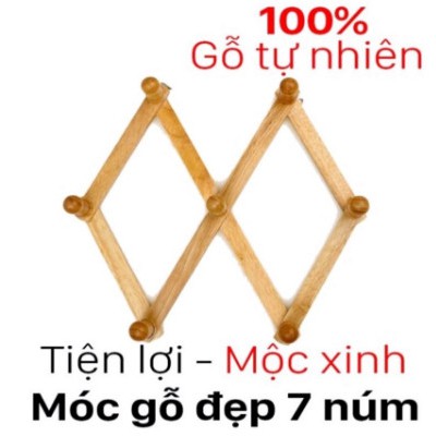 Móc Treo Nón Mũ, Quần Áo - Móc Treo Quần Áo - Móc 10 núm - Gỗ Đức Thành