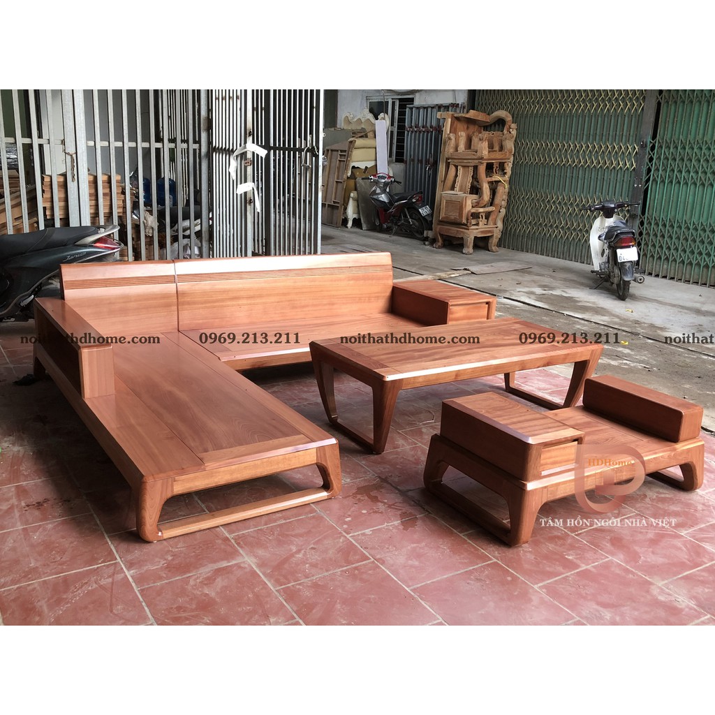 Sofa HD004 gỗ xoan đào hoàng anh gia lai