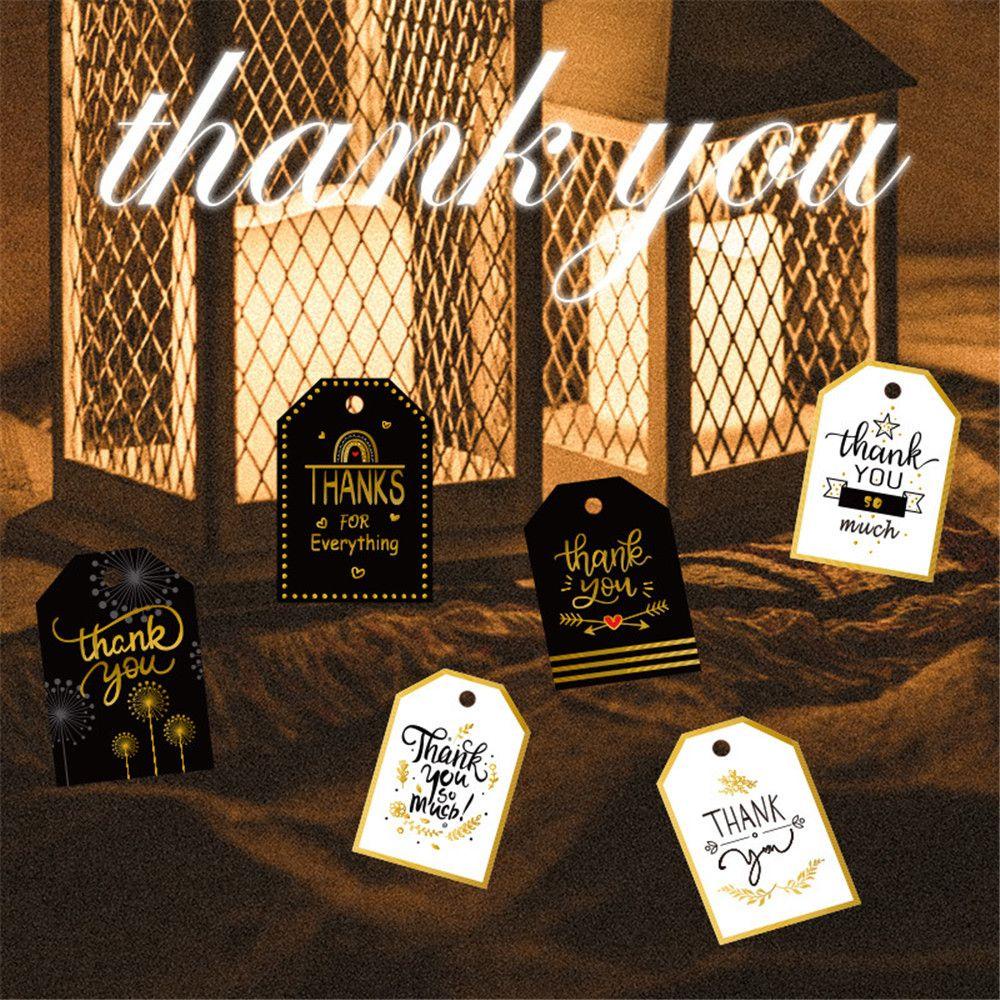 CONOPERY Nhãn Giấy Kraft In Chữ Thank You Dùng Trang Trí Tiệc Cưới DIY