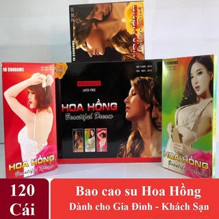 Hộp Bao cao su Hoa Hồng cho gia đình - khách sạn - Hộp lớn 120 bao