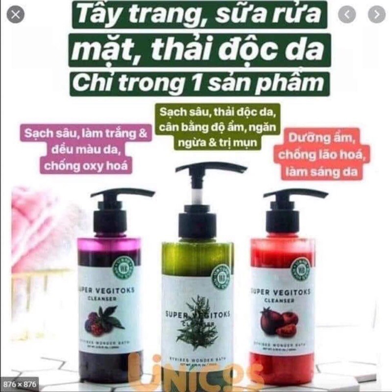 Sữa rửa mặt rau củ Super Vegitok 300ml kèm mini 30ml | BigBuy360 - bigbuy360.vn