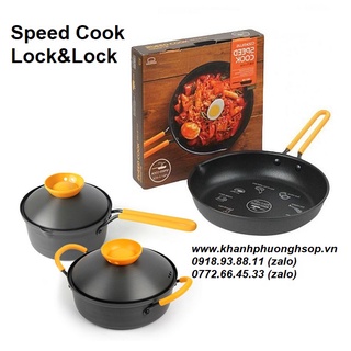 Bộ nồi chảo quánh speedcook lock&lock - bộ nồi chảo quánh lock&lock