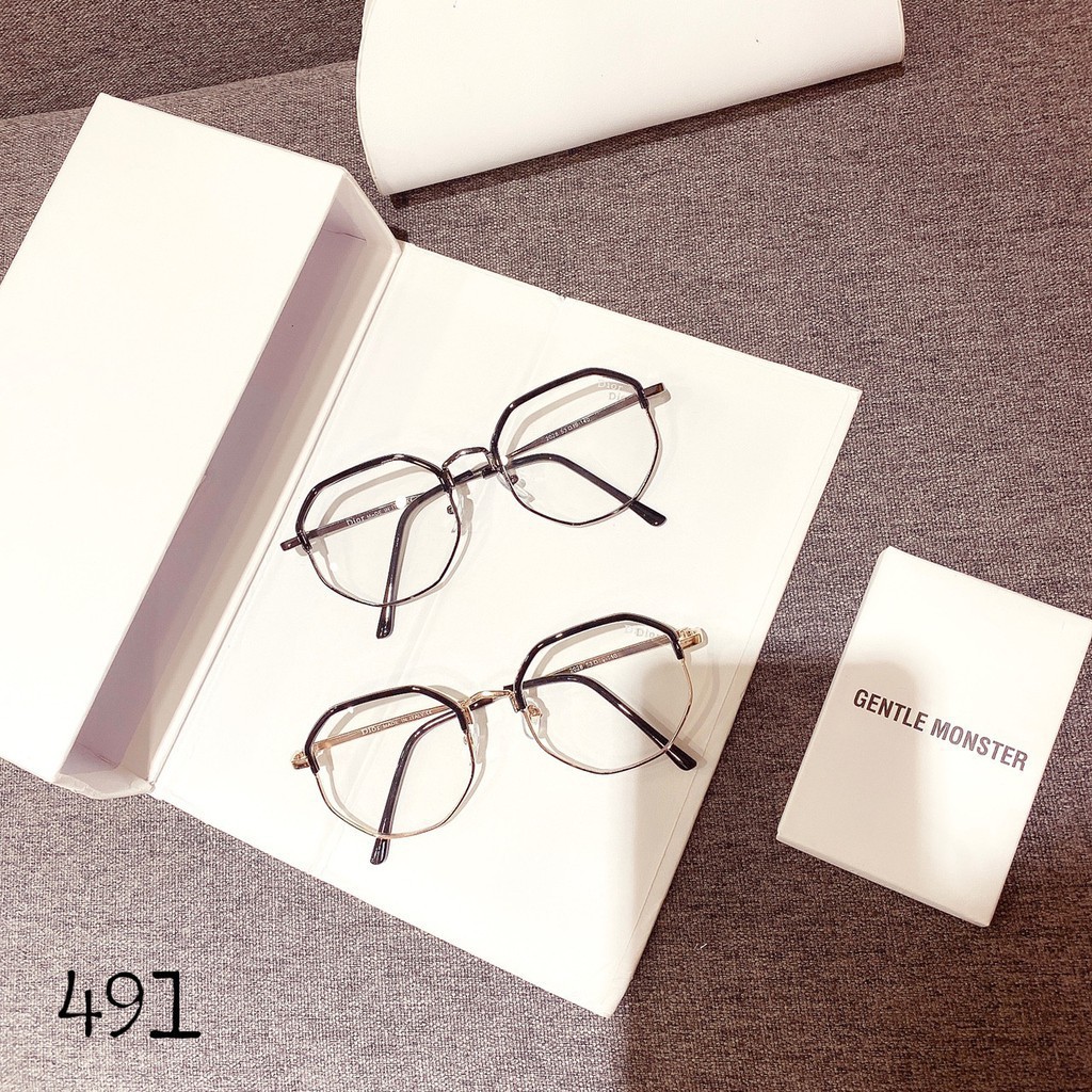 Gọng kính cận B1014 😎 TẶNG KÍNH GM 😎 Kính gọng tròn kim loại - kính chống ánh sáng xanh | BigBuy360 - bigbuy360.vn