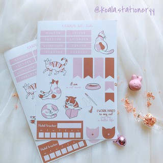 Bullet Journal Sticker - Journal Kit Mèo hồng