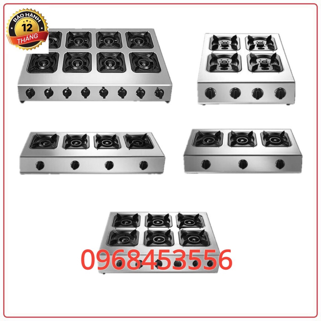 Bếp ga 3-4-6-8 họng - Bếp gas 3-4-6-8 lò - Bếp gas 3-4-6-8 cửa loại 1 (Chuyên làm mỳ cay, cơm niêu...)