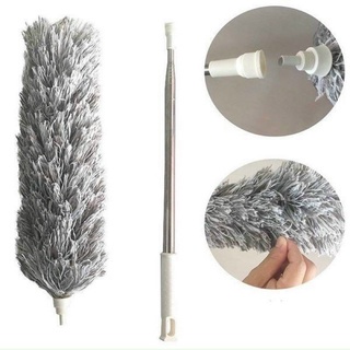 Chổi quét trần nhà bằng sợi vải siêu nhỏ, cán inox dài cao cấp , đầu chổi linh hoạt xoay 360 độ