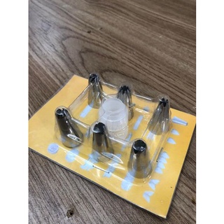 Bộ 6 đui bắt kem inox kèm chốt
