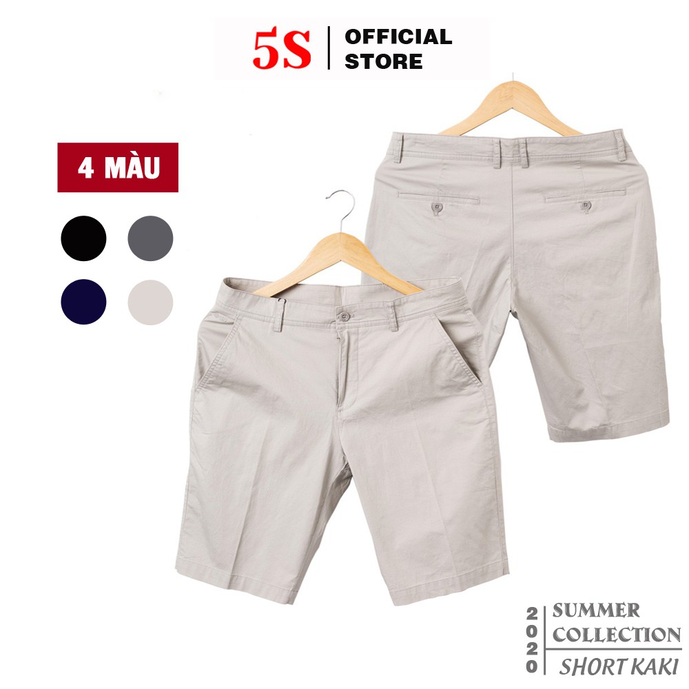 Quần Short KaKi  Nam 5S (4 màu), Chất Liệu Kaki Giấy Mềm Mát, Thấm Hút Mồ Hôi, Co Giãn Tốt (QKKS020)