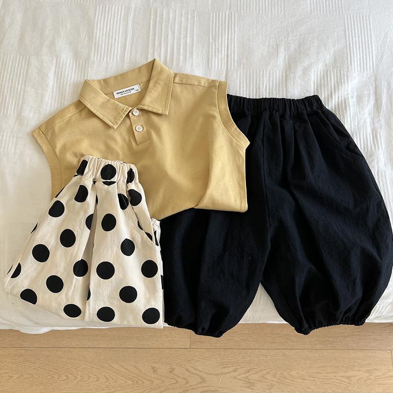 Áo Thun POLO Mỏng Không Tay Phong Cách Nhật Bản Thời Trang Mùa Hè Hàng Mới 2022 Dành Cho Bé Trai