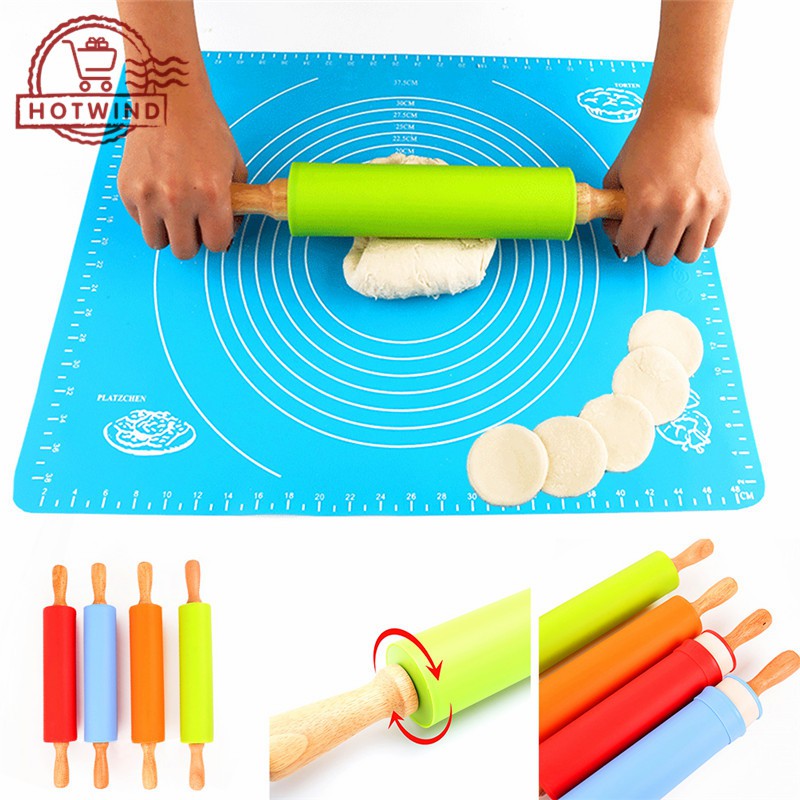 Cây lăn bột cán gỗ không dính thích hợp cho làm bánh