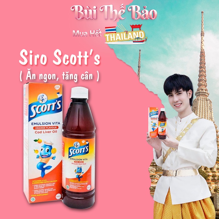 ✈️ Nội Địa Thái 🇹🇭 Siro Ăn Ngon, Tăng Cân Cho Bé và Người Lớn Tuổi Scott's Thái Lan