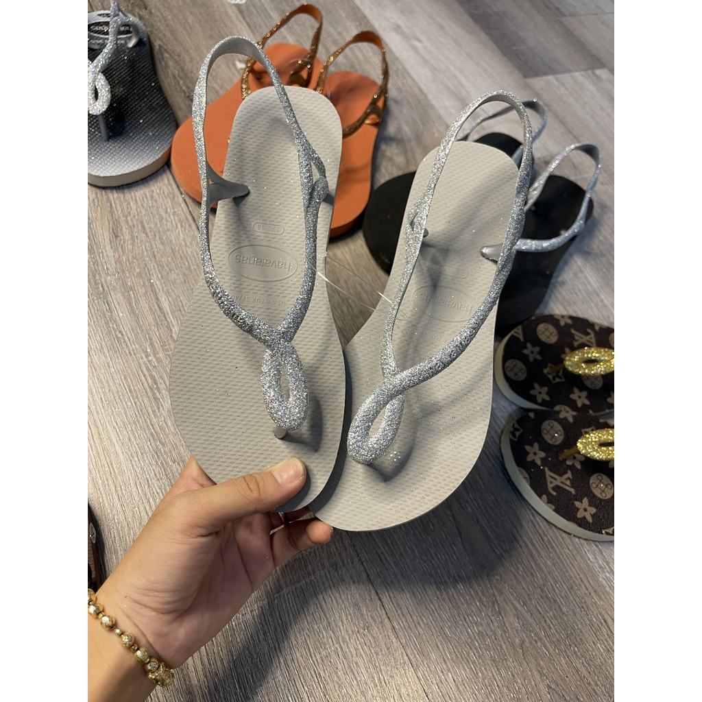 Dép nữ Xăng đan Havaianas nhủ kim tuyến