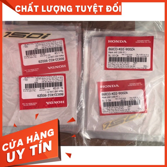 Hot[ Giá 1 Đôi ] Tem chữ 150i Honda Chính Hãng SH 2012-2016