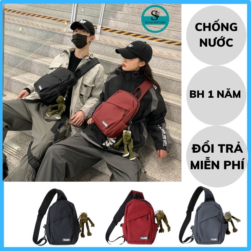 Túi Đeo Chéo Nam Nữ Vải Polyester Chống Nước Phong Cách Hàn Quốc SUNO STORE TCN03 Không Kèm ếch