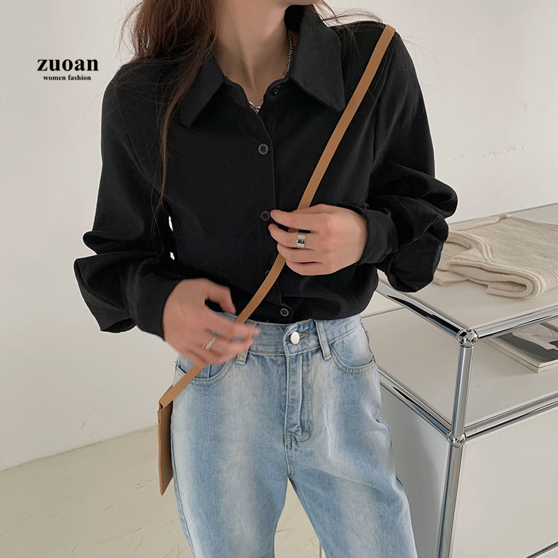 Áo Sơ Mi Nữ Tay Dài Dáng Rộng Màu Trơn Dễ Phối Trang Phục | BigBuy360 - bigbuy360.vn